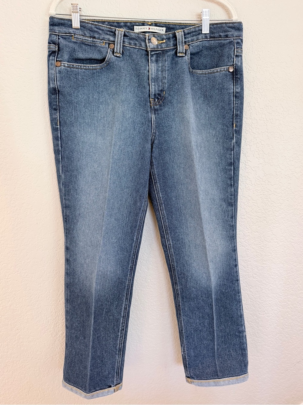 Tommy Hilfiger Hipster Straight Leg Jeans Size 10 Medium Wash